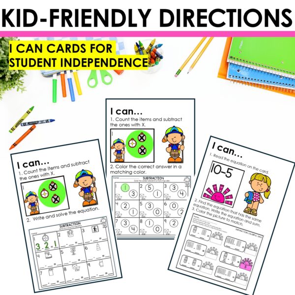 Write the Room Subtraction Activity – Fun, Hands-On Math Practice for Kinders - Image 4