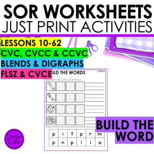 Word Building Phonics Practice Activities - CVC, CCVC, CVCC & CVCe Cut and Paste