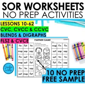 FREE UFLI Aligned Worksheets Games Phonics Worksheets No Prep Practice