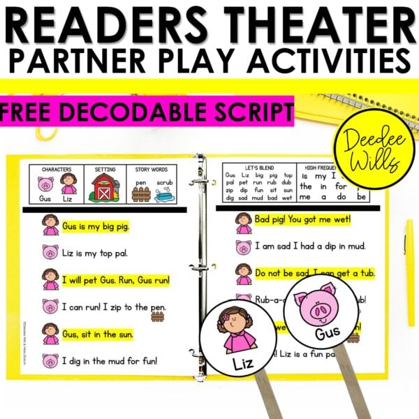 Free Fall Readers Theater Decodable Partner Plays For Kindergarten & 1st Sample