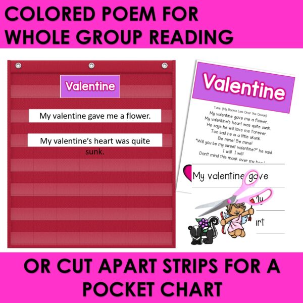 Valentine Poem of the Week Valentine Kindergarten Activities & Fluency Lesson - Image 2
