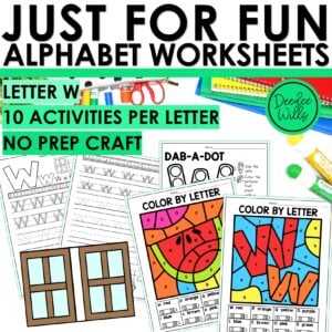 Letter W Worksheets - Alphabet Writing Practice Coloring Pages Letter W Craft