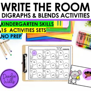 Write the Room Digraphs & Blends Activities - Phonics Literacy Centers