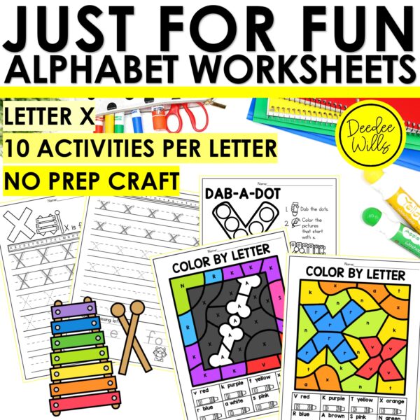 Letter X Worksheets - Alphabet Writing Practice Coloring Pages Letter X Craft