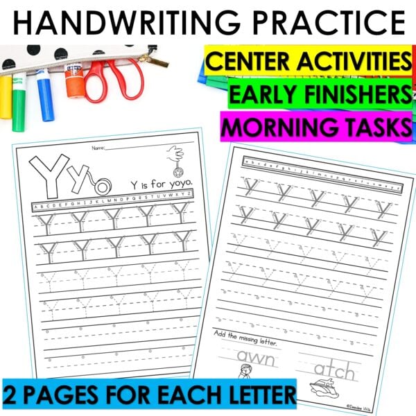 Letter Y Worksheets - Alphabet Writing Practice Coloring Pages Letter Y Craft - Image 5