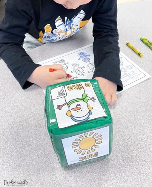 Just Roll with It Cubes for math and literacy activities