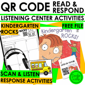 Kindergarten Rocks Free QR Code Listening Center Read Aloud Books and Activities