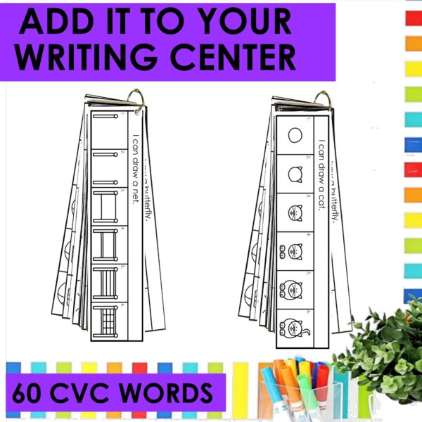 CVC Read and Draw Directed Drawing Handwriting Practice and Phonics Activities - Image 5