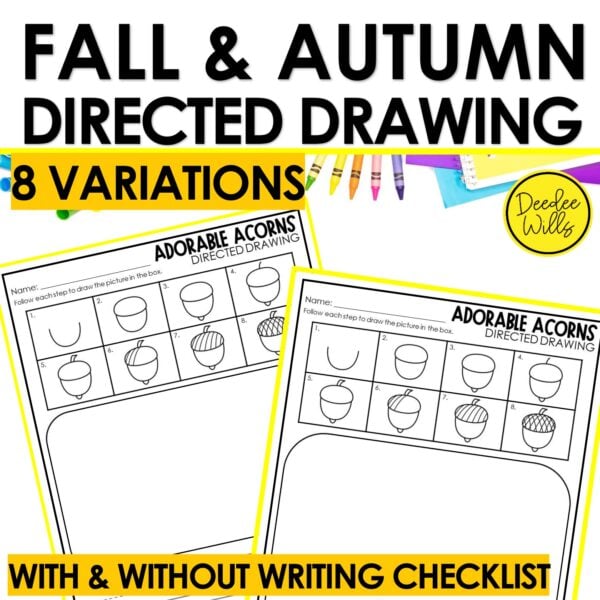 Fall Directed Drawing Handwriting Practice Draw Turkey, Pumpkin, Scarecrow