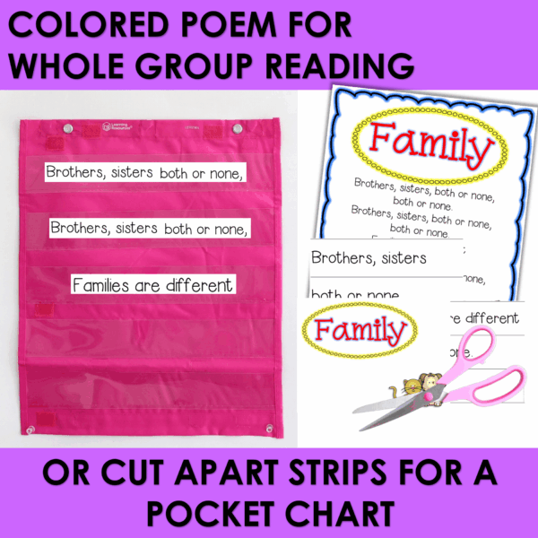 Family Poem of the Week Kinder 1st Grade w Poetry Activities & Fluency Lesson - Image 2