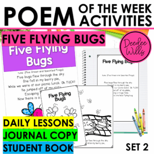 Bug Poem for Kindergarten & 1st Grade w Poetry Activities & Fluency Lesson Plan