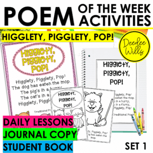 Pig Poem of the Week for Kindergarten & 1st Grade w Activities & Fluency Lessons