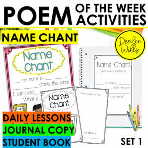 Name Poem w Environmental Print Alphabet Practice Fun Name Songs for Circle Time