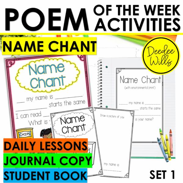 Name Poem w Environmental Print Alphabet Practice Fun Name Songs for Circle Time