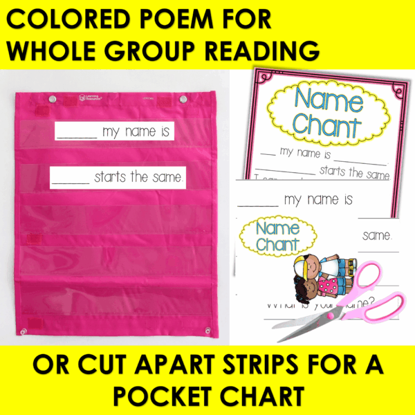 Name Poem w Environmental Print Alphabet Practice Fun Name Songs for Circle Time - Image 2
