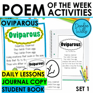 Oviparous Animals Poem of the Week Kindergarten Activities & Fluency Lesson