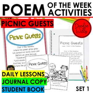 Picnic Poem for Kindergarten & 1st Grade w Poetry Activities & Fluency Lesson