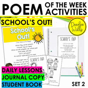 End of Year Poem for Kindergarten & 1st Grade Poetry Activities & Fluency Lesson