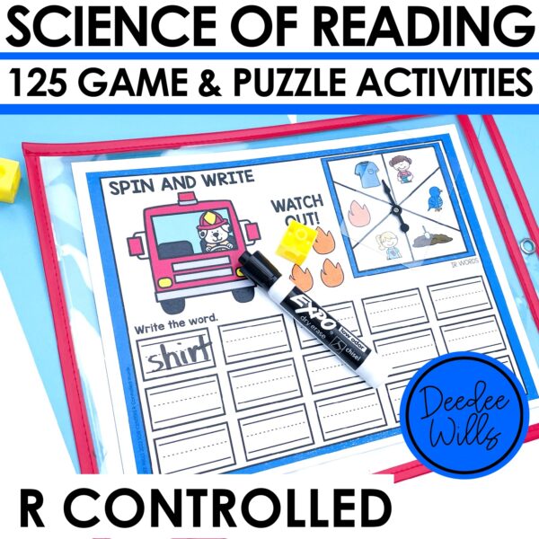 UFLI Centers & UFLI Games for Kindergarten for R Controlled Vowels - SOR