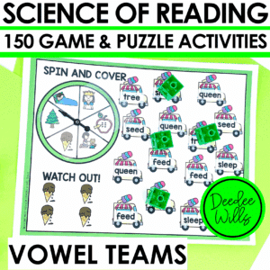 UFLI Centers & UFLI Games for Kindergarten for Vowel Teams - Science of Reading