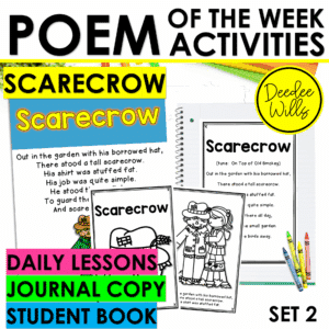 Scarecrow Poem with Scarecrow Emergent Reader Centers and Fluency Lesson Plan