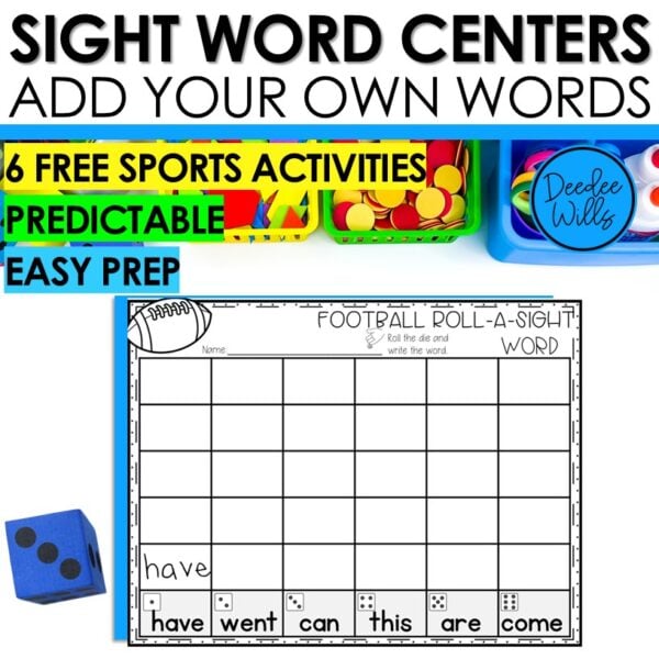 FREE Editable Sight Words Centers, Games, and Activities for Kindergarten