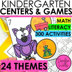 Gingerbread Man Math Centers & Phonics Literacy Games Activities Kindergarten