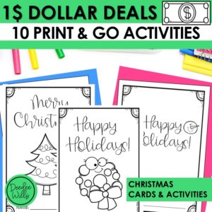 Christmas Cards to Color with Holiday Card Template Word Search & Coloring Pages