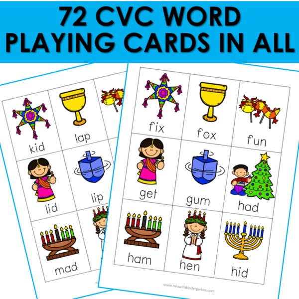 Winter Holidays Around the World FREE Blending CVC Words Phonics Games - Image 2