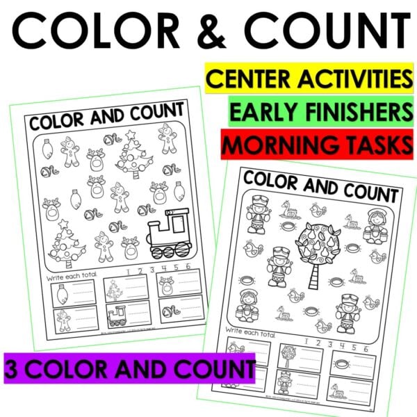 Christmas Fun Packet Dot to Dot Mazes Tracing December Winter Color Activities - Image 9