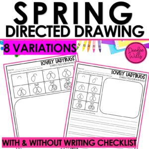 Spring Directed Drawing Handwriting Practice and Phonics Activities
