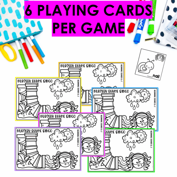 Letter Sound Bingo Ending Blends Editable Sight Word Bingo Games w Coloring - Image 2