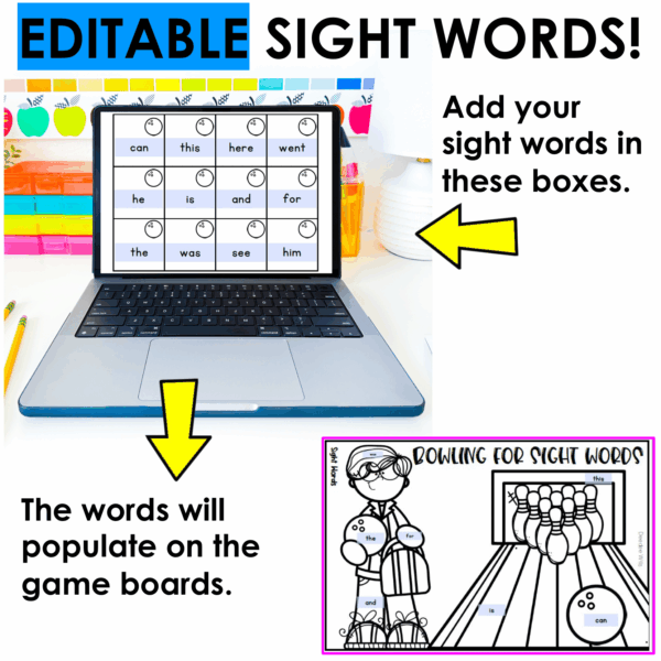 Letter Sound Bingo Ending Blends Editable Sight Word Bingo Games w Coloring - Image 4