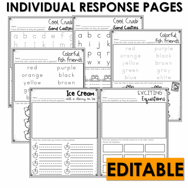 Hide and Seek Game for Math and Literacy | Editable Pocket Chart Game July - Image 7