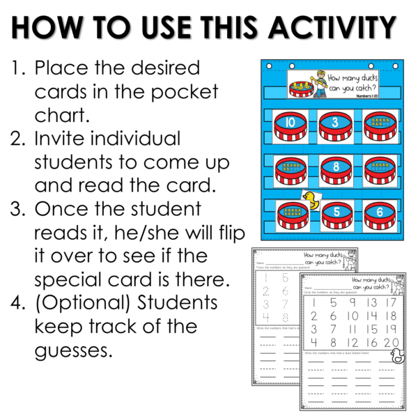 Hide and Seek Game for Math and Literacy | Editable Pocket Chart Game June - Image 5