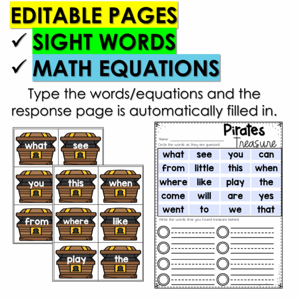 Hide and Seek Game for Math and Literacy | Editable Pocket Chart Game June - Image 6