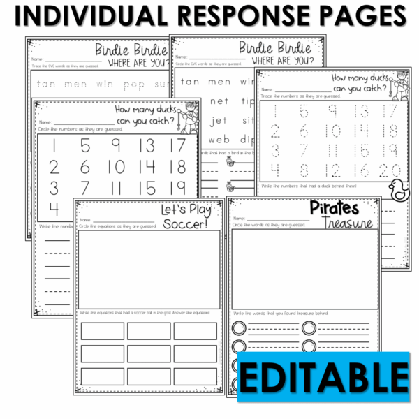 Hide and Seek Game for Math and Literacy | Editable Pocket Chart Game June - Image 7