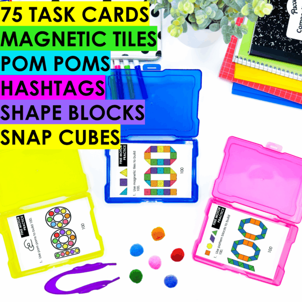 100th Day of School Fine Motor Activities Hands-On Task Cards & Printables - Image 5