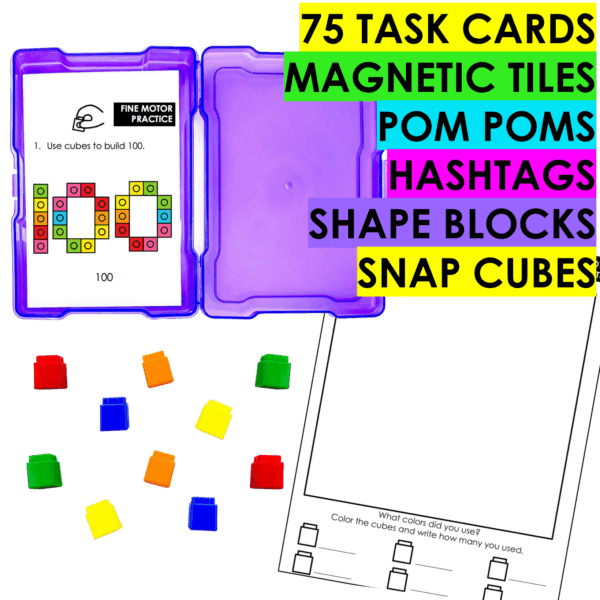 100th Day of School Fine Motor Activities Hands-On Task Cards & Printables - Image 6