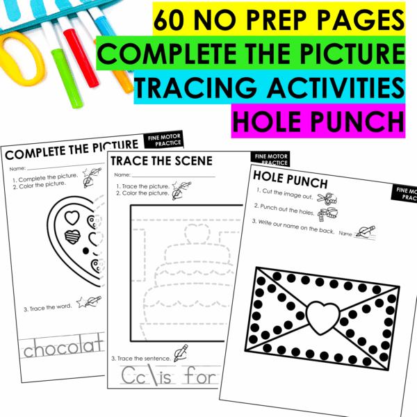 Valentine’s Day Fine Motor Activities 130+ Hands-On Task Cards & Printables - Image 5
