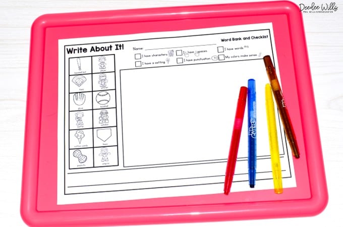 Simple Writing Center for Kindergarten Ideas & Activities 5