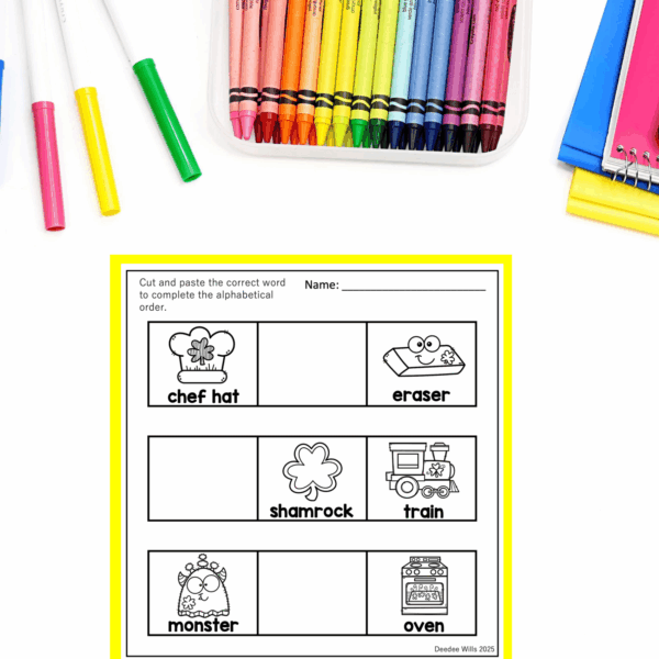 St. Patrick Day ABC Order Worksheet Alphabetical Order Handwriting Practice Pack - Image 3