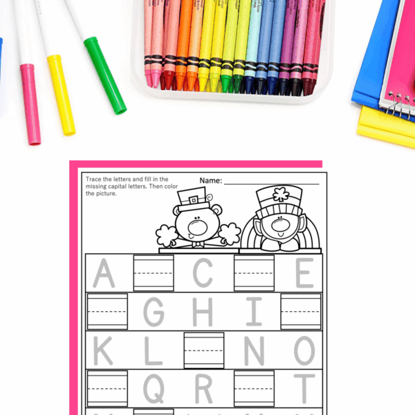 St. Patrick Day ABC Order Worksheet Alphabetical Order Handwriting Practice Pack - Image 4