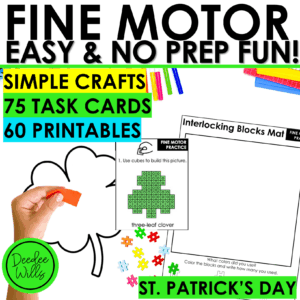 St. Patrick's Day Fine Motor Activities 130+ Hands-On Task Cards & Printables