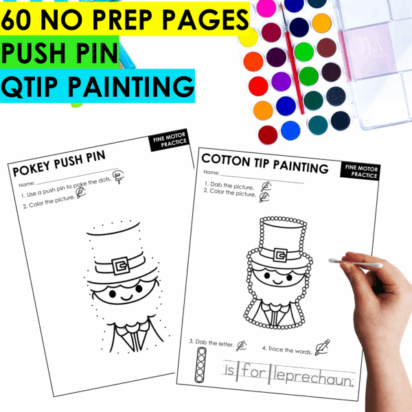 St. Patrick's Day Fine Motor Activities 130+ Hands-On Task Cards & Printables - Image 3