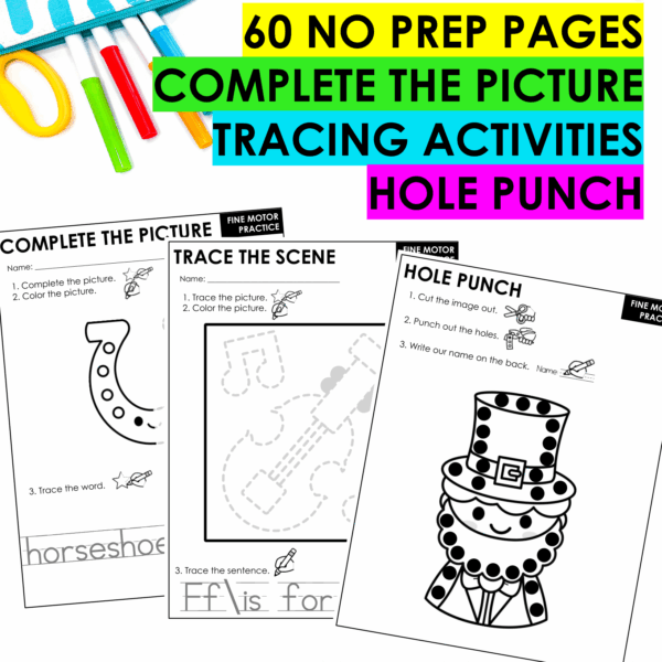 St. Patrick's Day Fine Motor Activities 130+ Hands-On Task Cards & Printables - Image 4