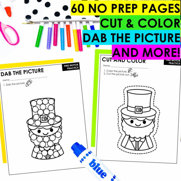 St. Patrick's Day Fine Motor Activities 130+ Hands-On Task Cards & Printables - Image 5