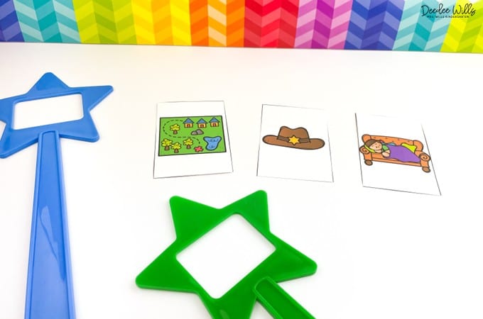 Phonemic awareness sound sorting picture cards