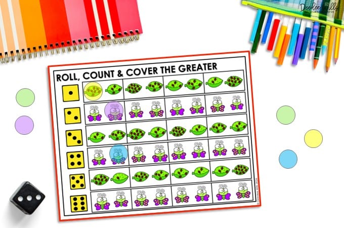roll and cover while comparing amounts